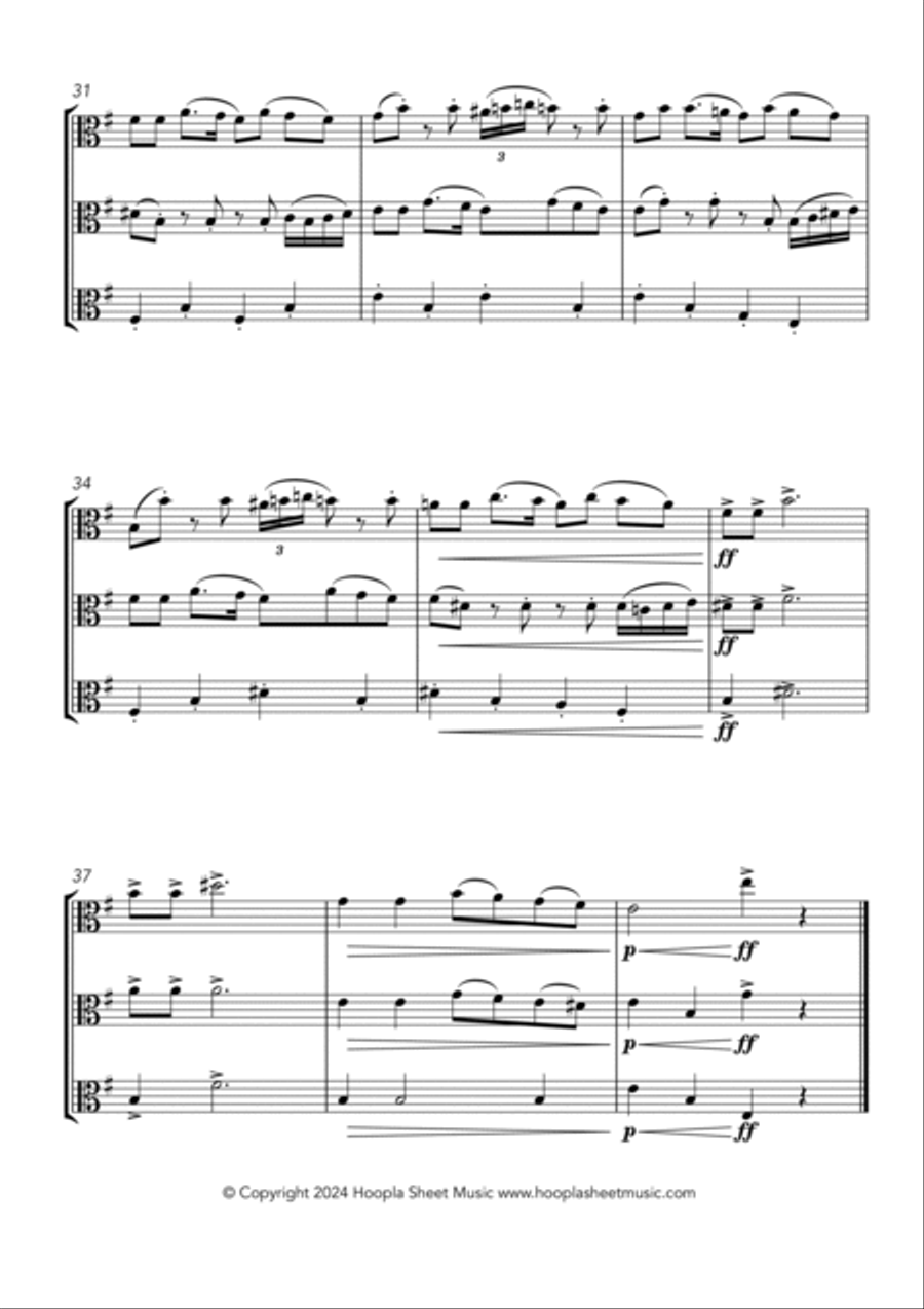 Hava Nagila Hava Nagila String Trio scores gallery preview page 4