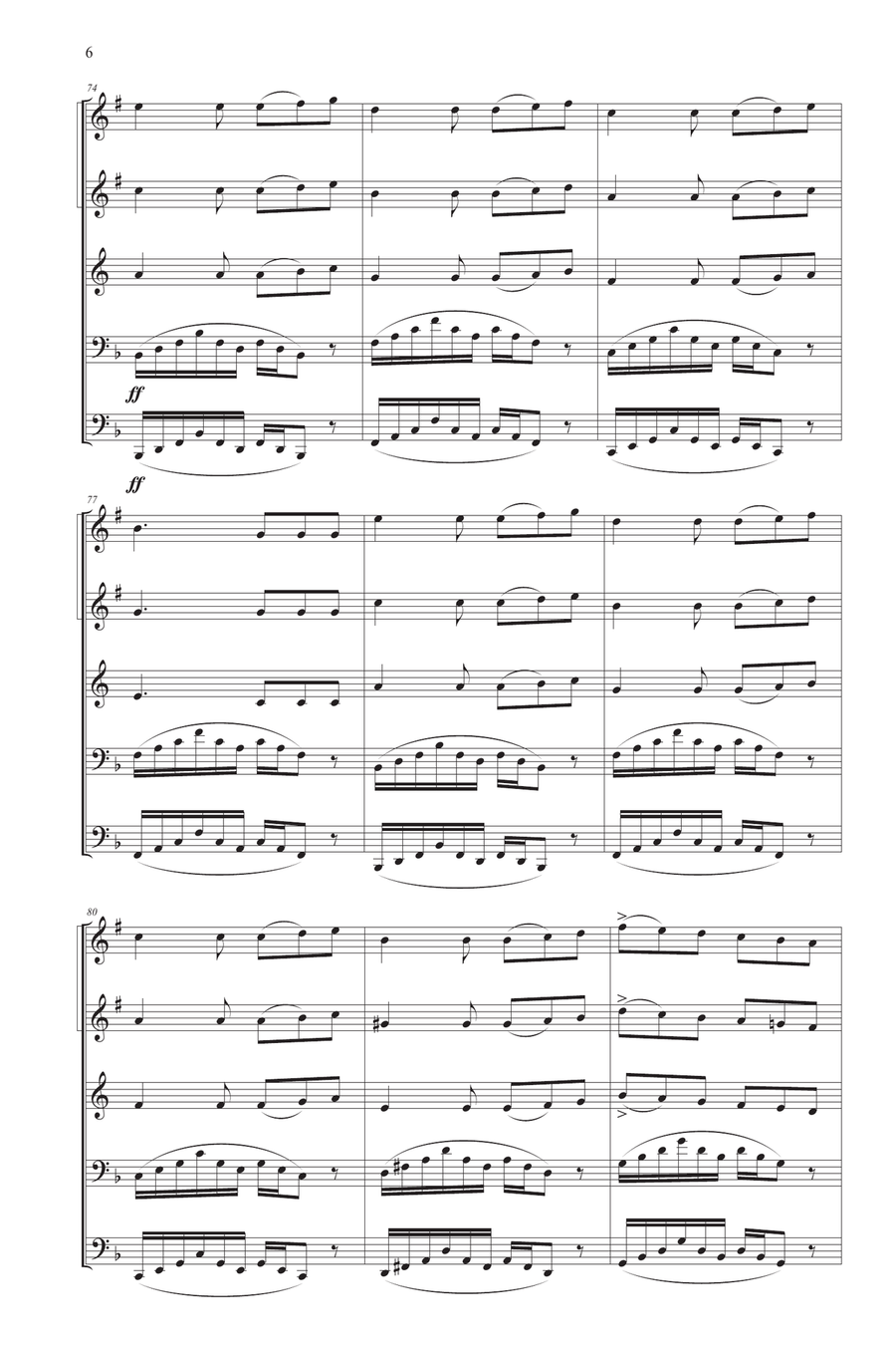 Capriccio Italien for Brass Quintet Brass Quintet scores gallery preview page 6