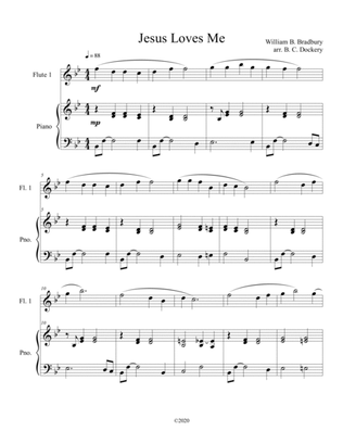 Jesus Loves Me (flute solo) with optional piano accompaniment