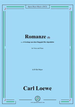 Book cover for Loewe-Romanze(I),in B flat Major,for Voice and Piano