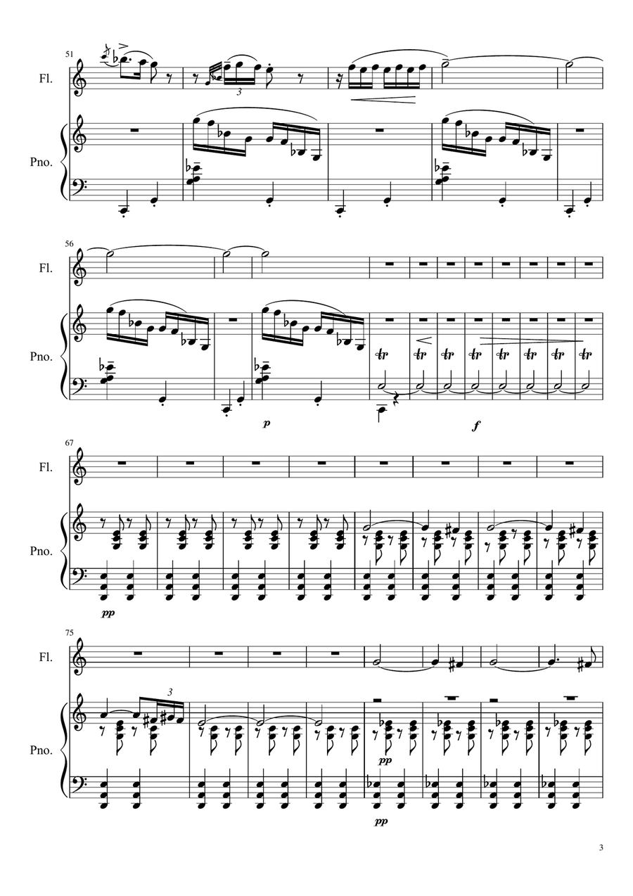 Ritual Fire Dance Flute Solo scores gallery preview page 3