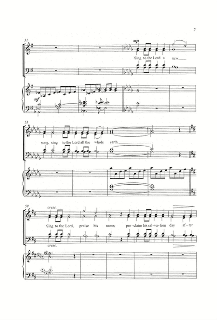 Come, Let Us Sing for Joy to the Lord 4-Part scores gallery preview page 8