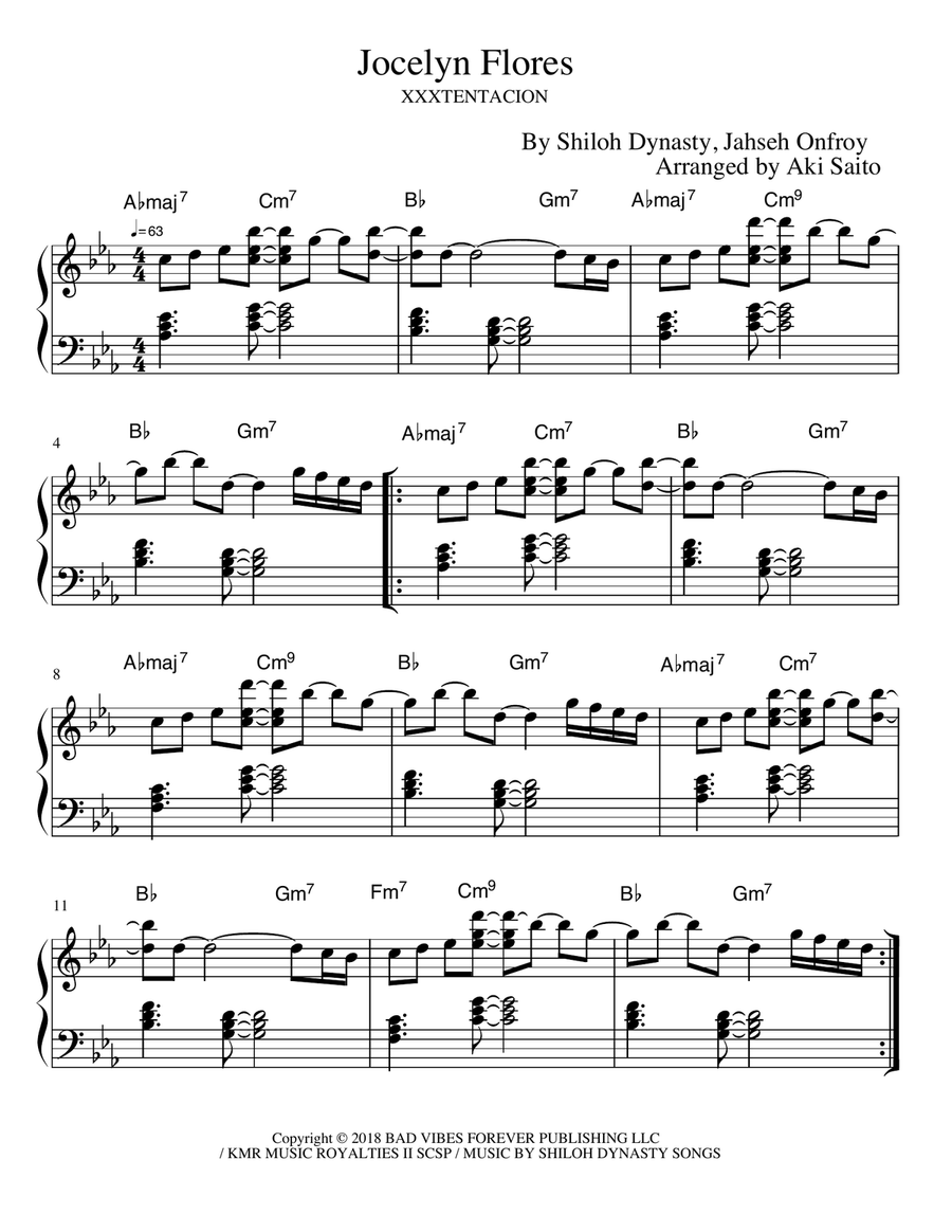 Jocelyn Flores Piano Solo scores gallery preview page 2
