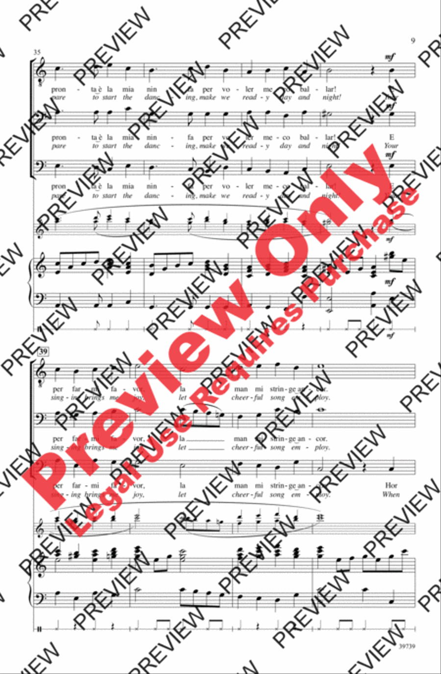 Sonatemi un Balletto Men's Choir scores gallery preview page 9