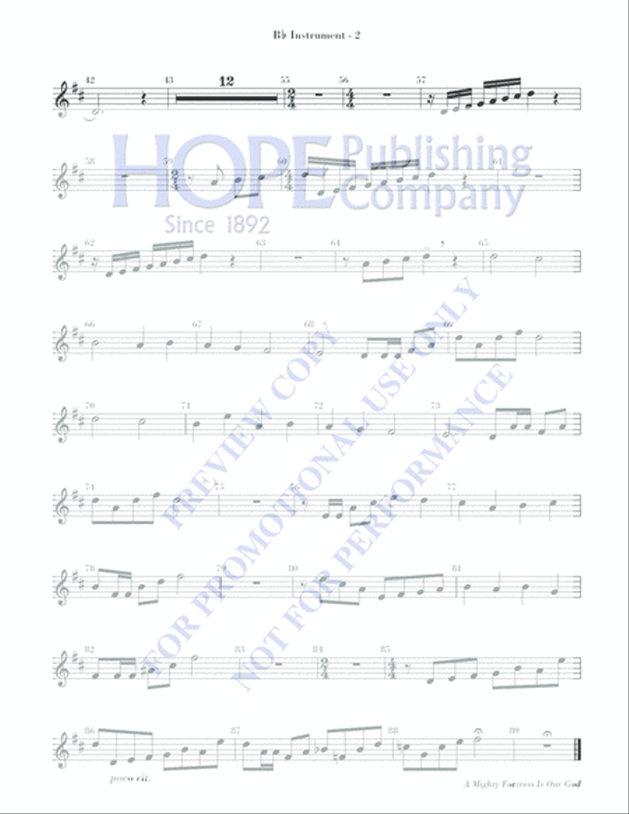 A Mighty Fortress Is Our God Choir scores gallery preview page 5