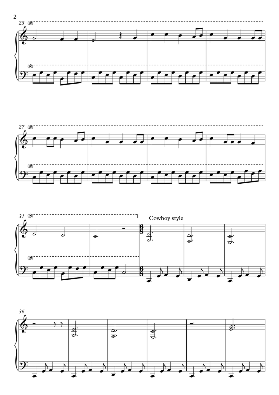 The Three Blind Mice Variations Piano Solo scores gallery preview page 2
