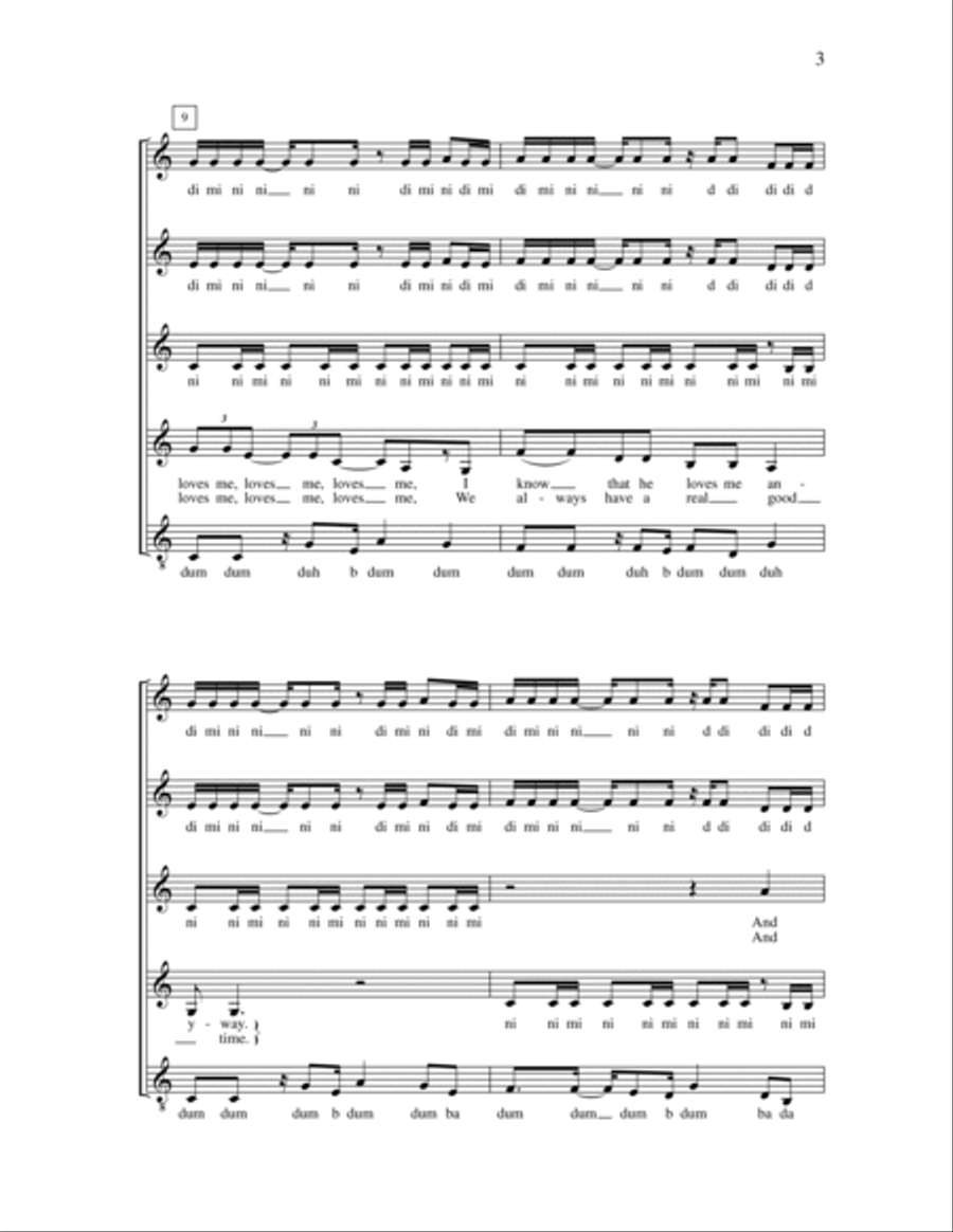 Let's Hear It for the Boy A Cappella scores gallery preview page 3