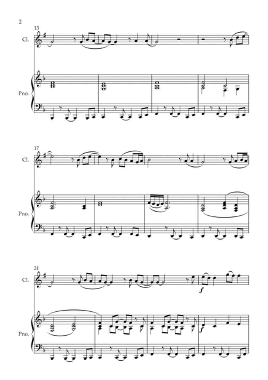 Stand By Me B-Flat Clarinet scores gallery preview page 2