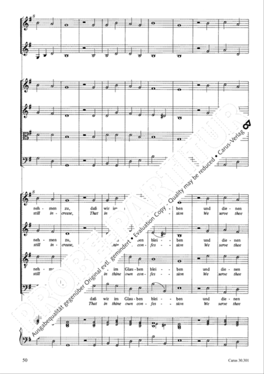 The love God bears us (Die Liebe Gottes ist ausgegossen) 4-Part scores gallery preview page 50