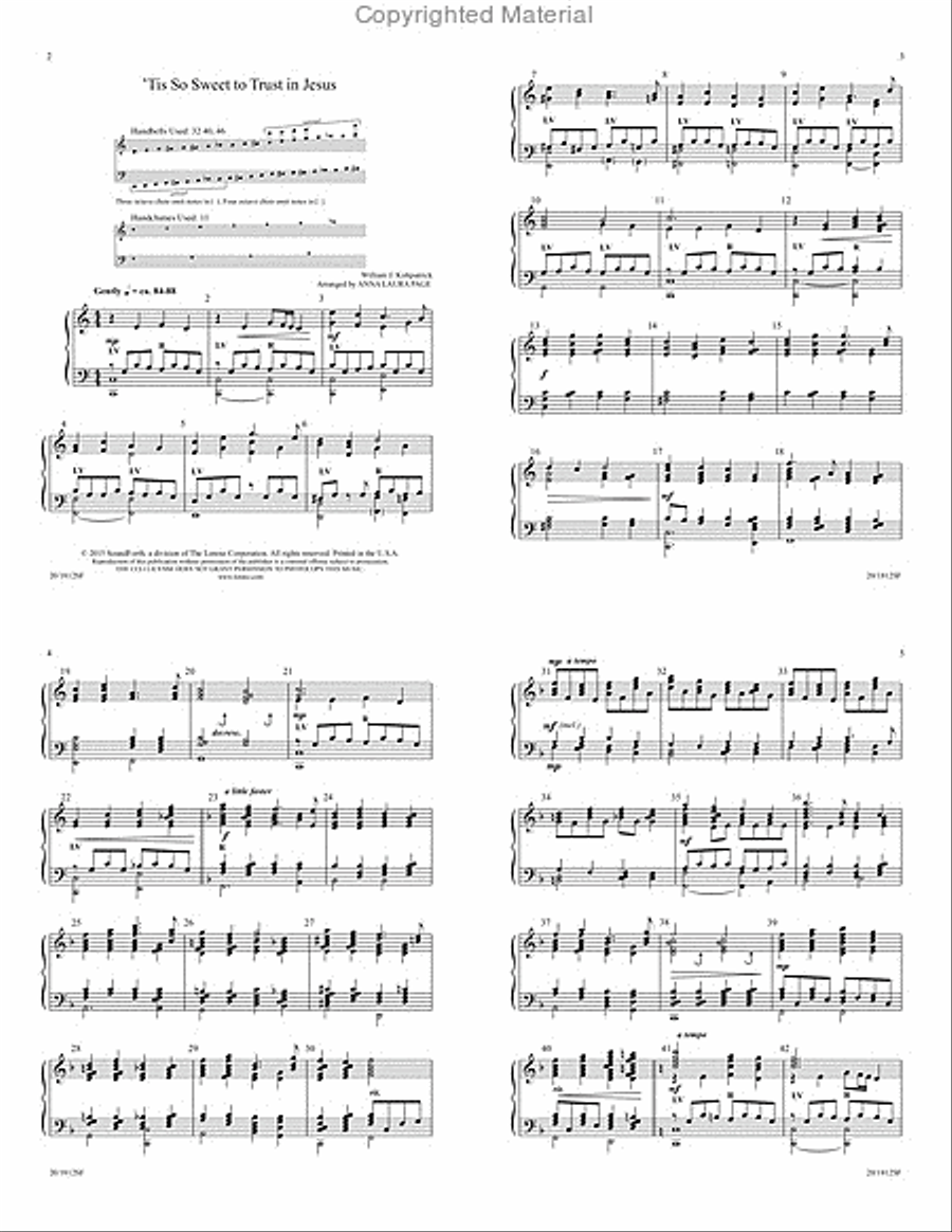 'Tis So Sweet to Trust in Jesus 5-Octaves scores gallery preview page 2