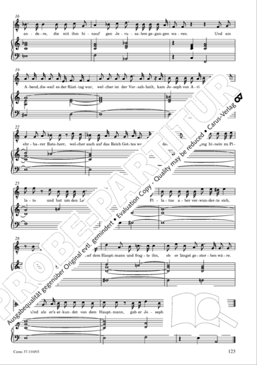 Markuspassion. Werkausgabe Reihe 1, Bd. 7 (Homilius) 4-Part scores gallery preview page 130