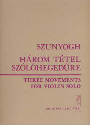 Book cover for Three Movements For Violin Solo