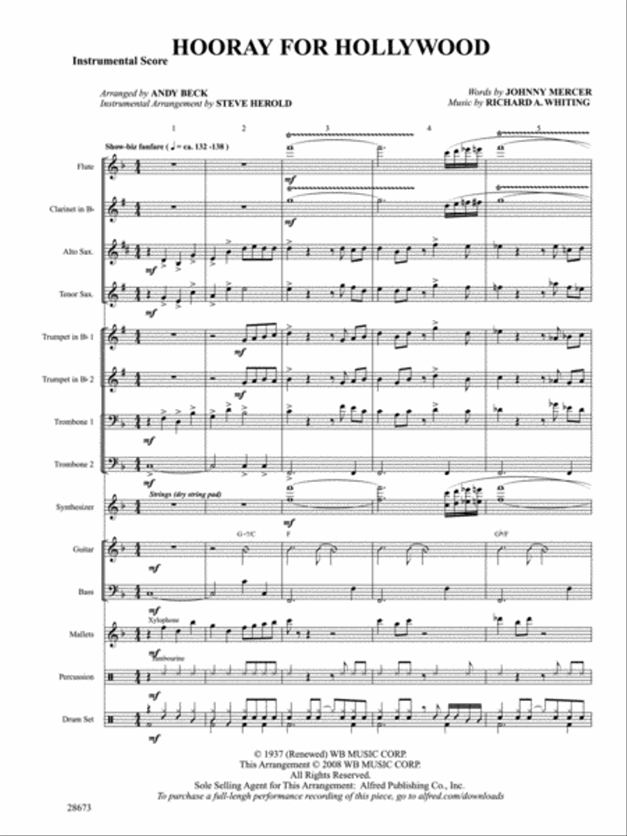 Hooray for Hollywood Choir scores gallery preview page 2