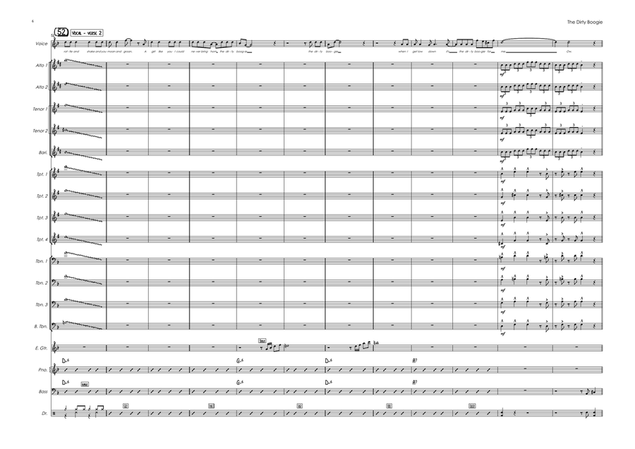 The Dirty Boogie Jazz Ensemble scores gallery preview page 6