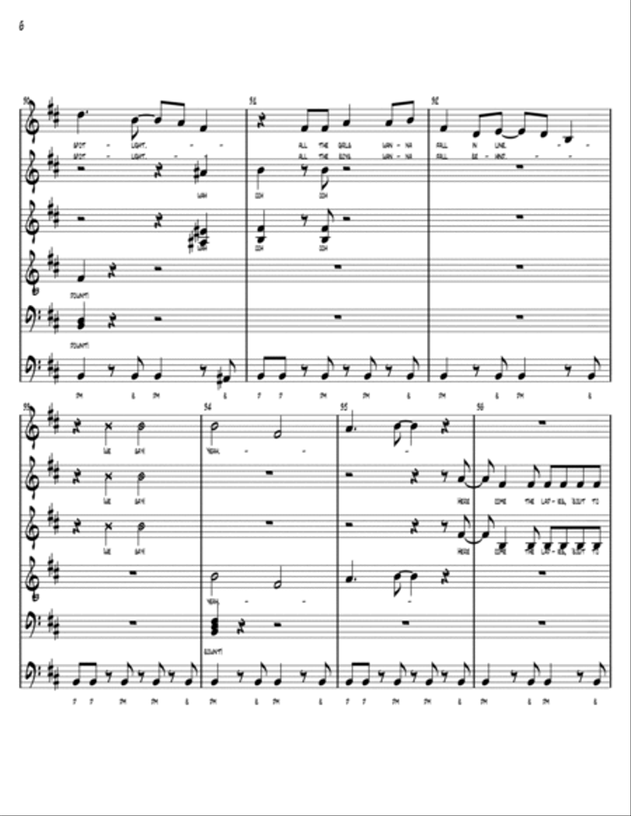 Show Me How You Burlesque 4-Part scores gallery preview page 6