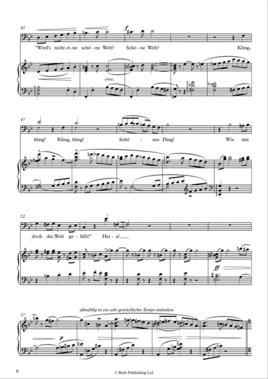 Ging heut' Morgen uber's Feld (B-flat Major) Voice Solo scores gallery preview page 3