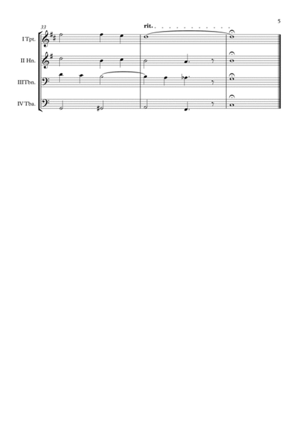 "Abide With Me" Brass Quartet arr. Adrian Wagner image number null