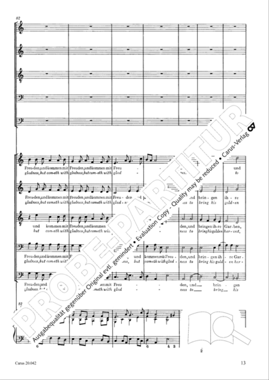 He who weeping soweth (Die mit Tranen saen) SATBarB scores gallery preview page 14