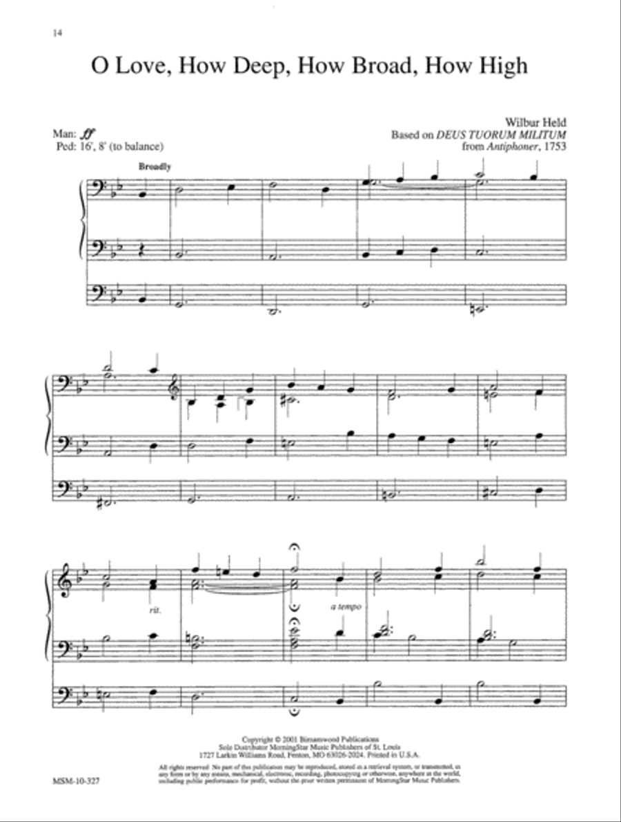 O Love, How Deep, How Broad, How High Organ scores gallery preview page 1
