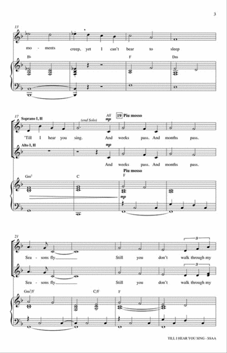 'Till I Hear You Sing SSAA scores gallery preview page 3