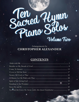 Book cover for Ten Sacred Hymn Piano Solos, Vol. 2