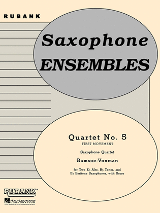 Book cover for Quartet No. 5 (First Movement)