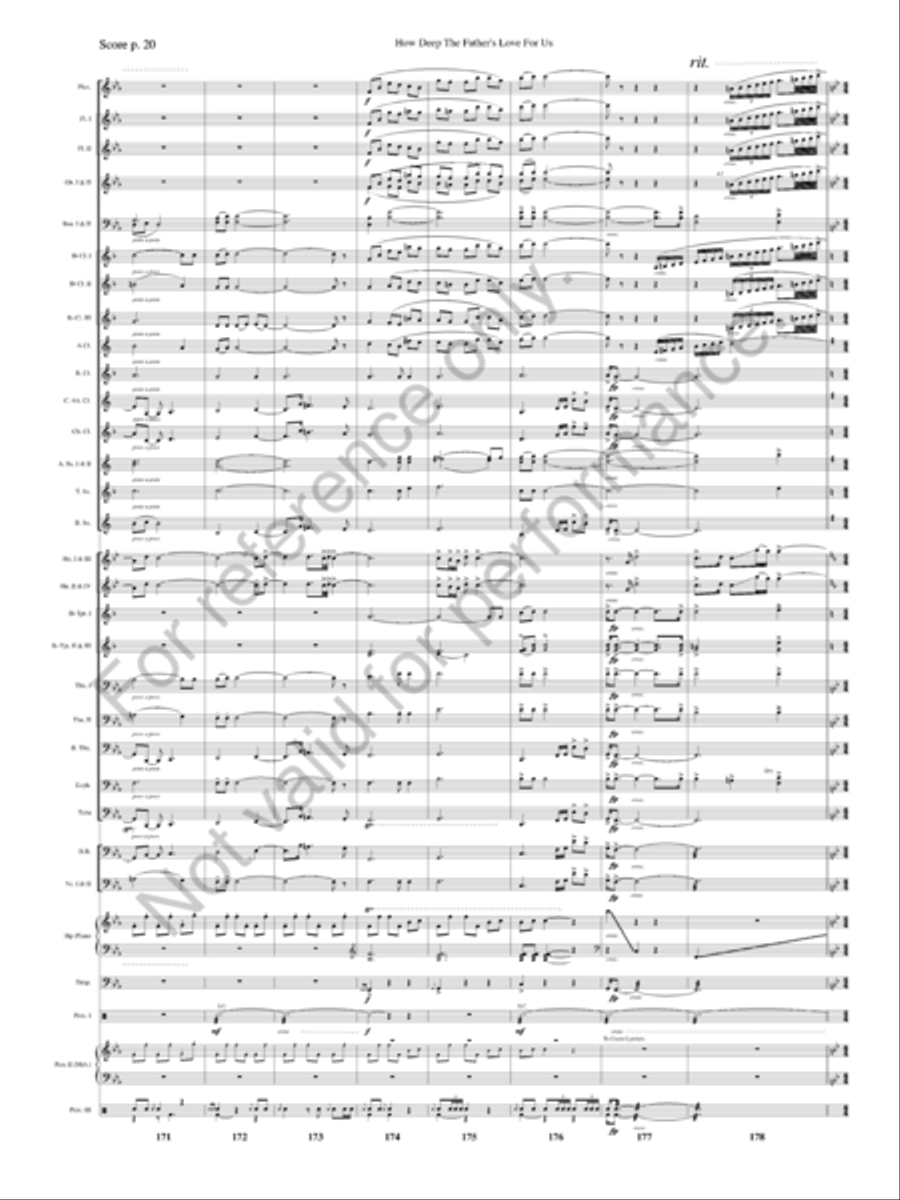 How Deep The Father's Love For Us Concert Band scores gallery preview page 23