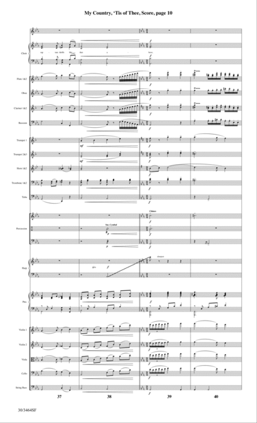My Country, 'Tis of Thee - Orchestral Score and Parts Choir scores gallery preview page 12