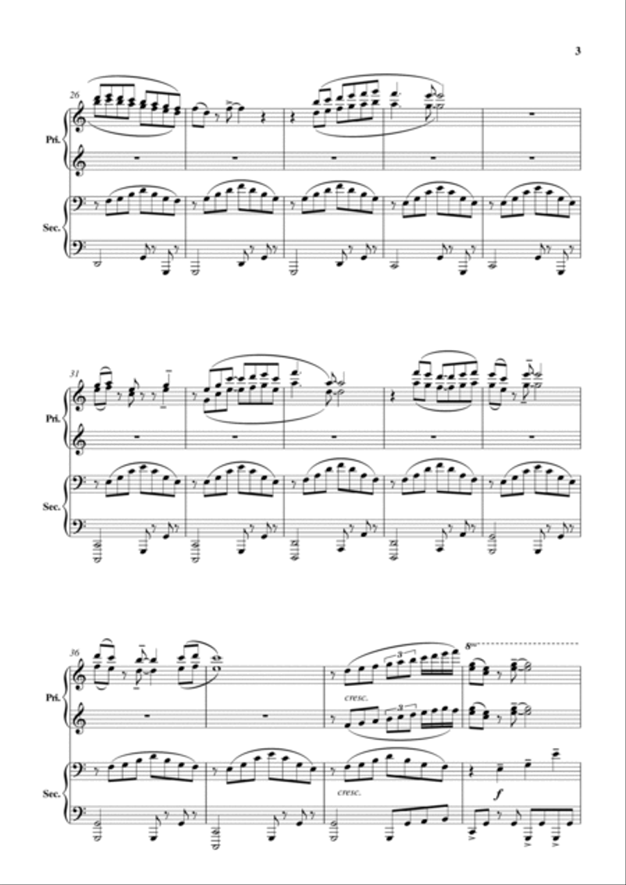 Sambatina, Original composition for piano duet (Intermediate level) by Philip Kim 1 Piano, 4-Hands scores gallery preview page 4