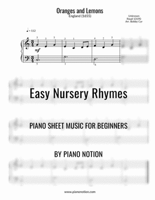 Oranges and Lemons (Easy Piano Solo)