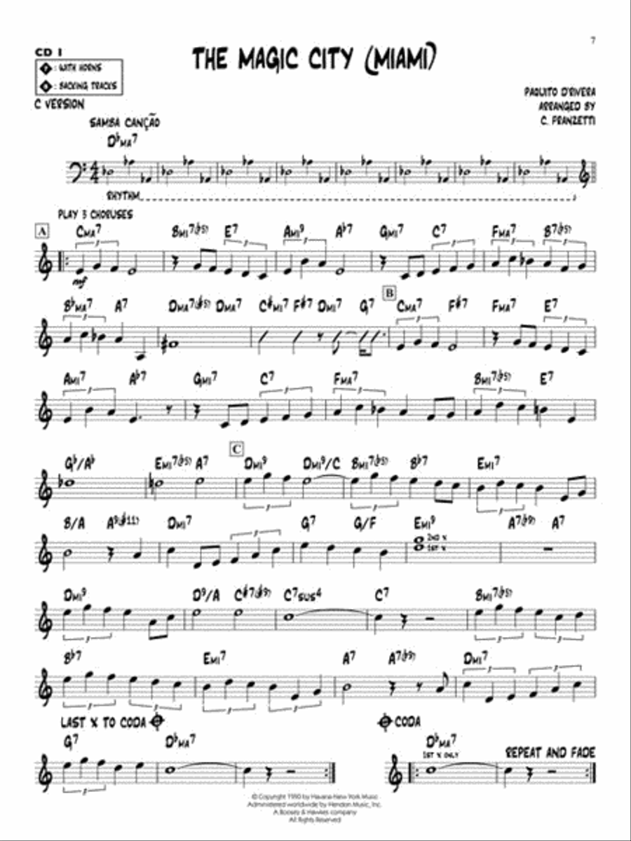 Paquito D'Rivera - Brazilian Jazz C Instrument scores gallery preview page 5