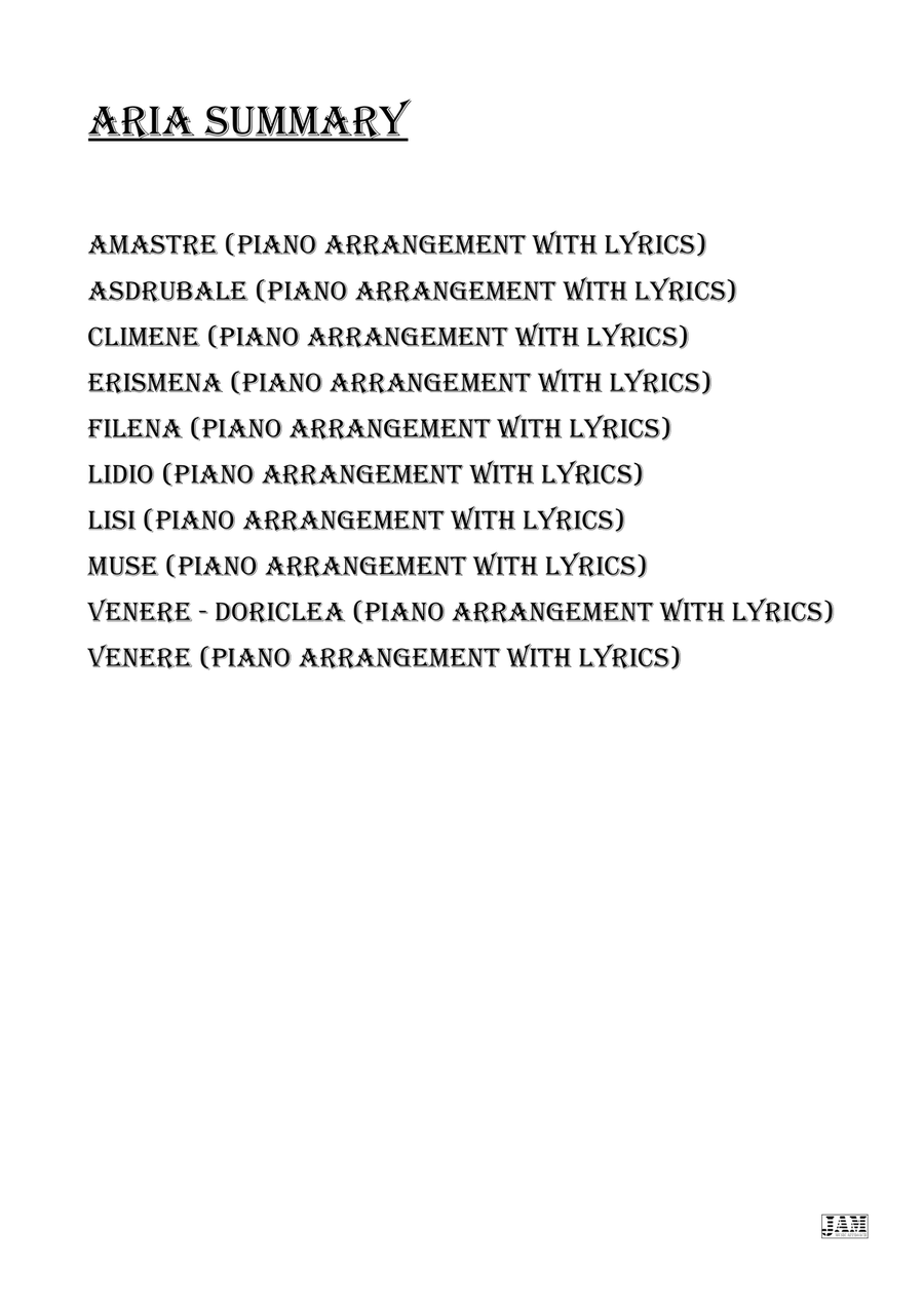 THE BEST OF FRANCESCO CAVALLI ARIAS - COMPLETE COLLECTION (PIANO REDUCTION WITH LYRICS) Voice Solo scores gallery preview page 2