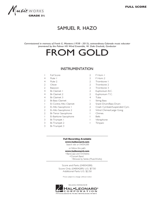 Book cover for From Gold - Conductor Score (Full Score)