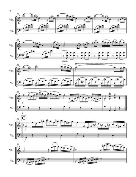 Mozart Sonata No.15 (Allegro): Violin & Cello Duet image number null