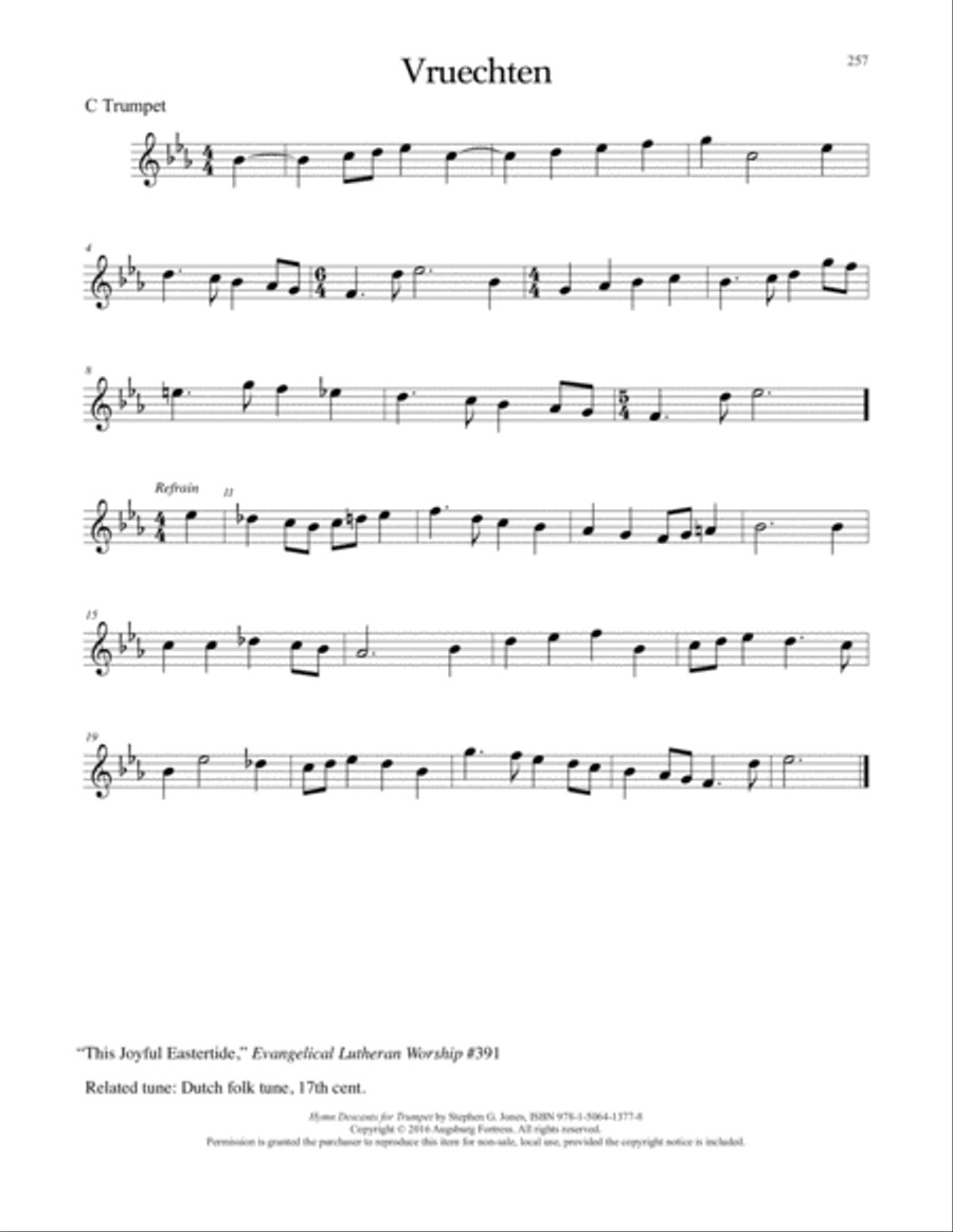 Hymn Descants for Trumpet C Trumpet scores gallery preview page 258