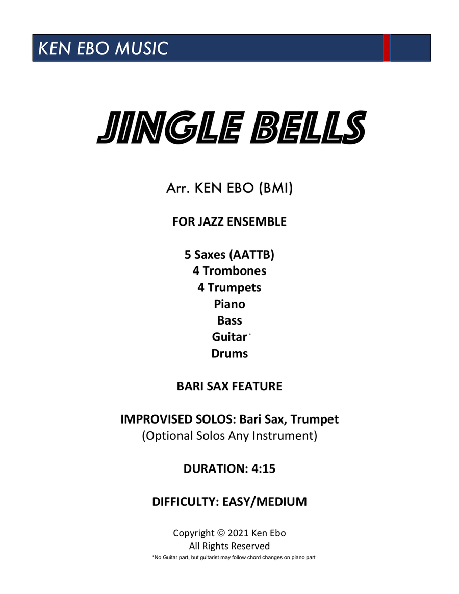Jingle Bells Jazz Ensemble scores gallery preview page 1