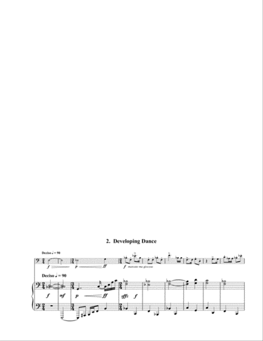 Whimsical Pieces for Trombone and Piano Piano Accompaniment scores gallery preview page 4
