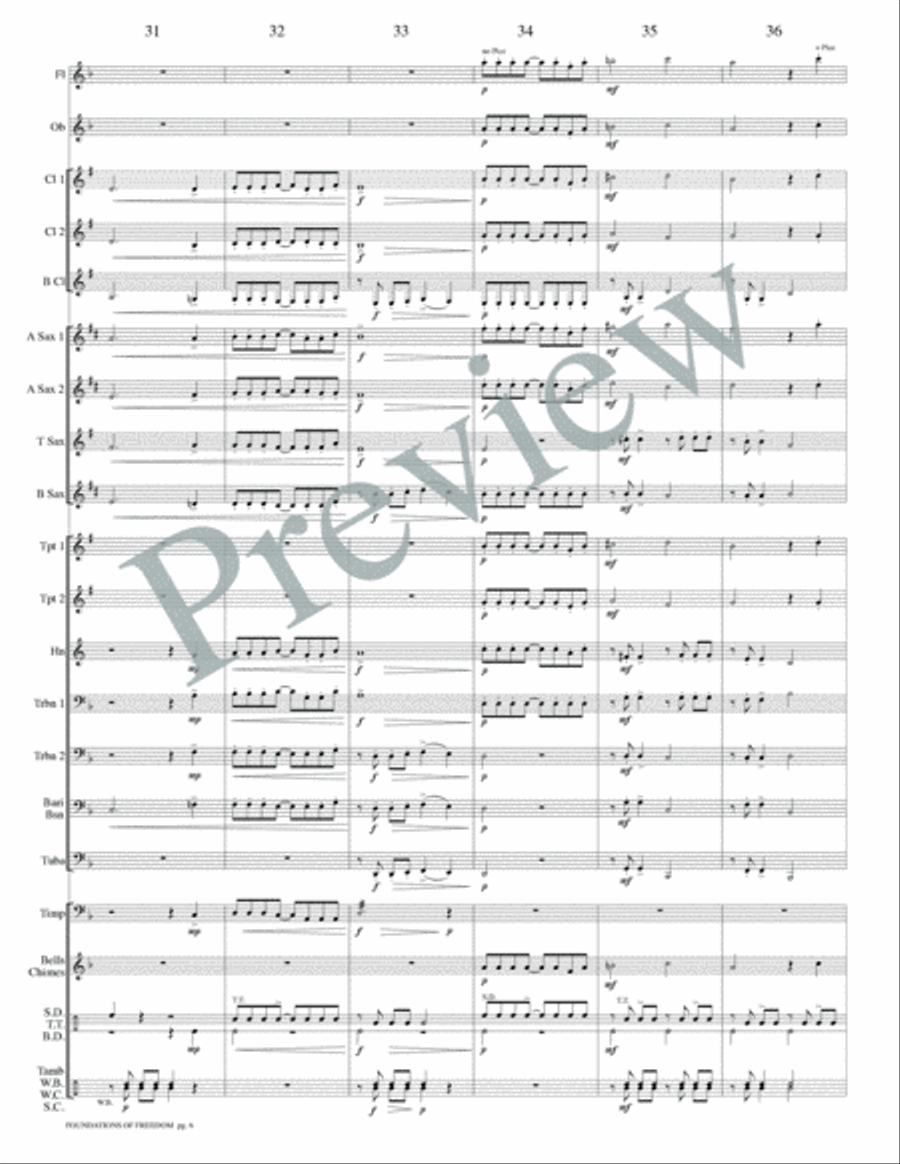 Foundations of Freedom Concert Band scores gallery preview page 9