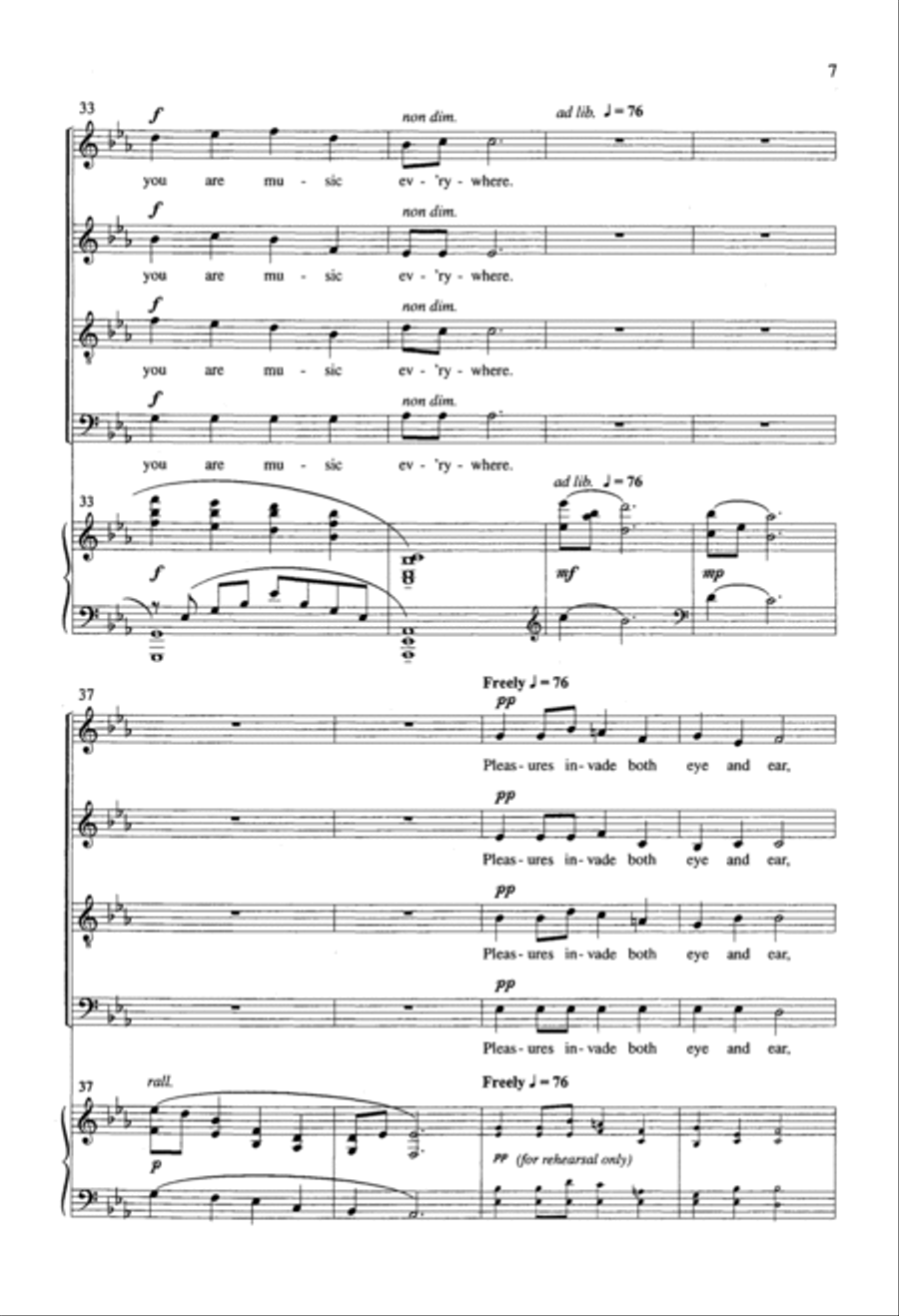 If Music Be The Food Of Love 4-Part scores gallery preview page 6