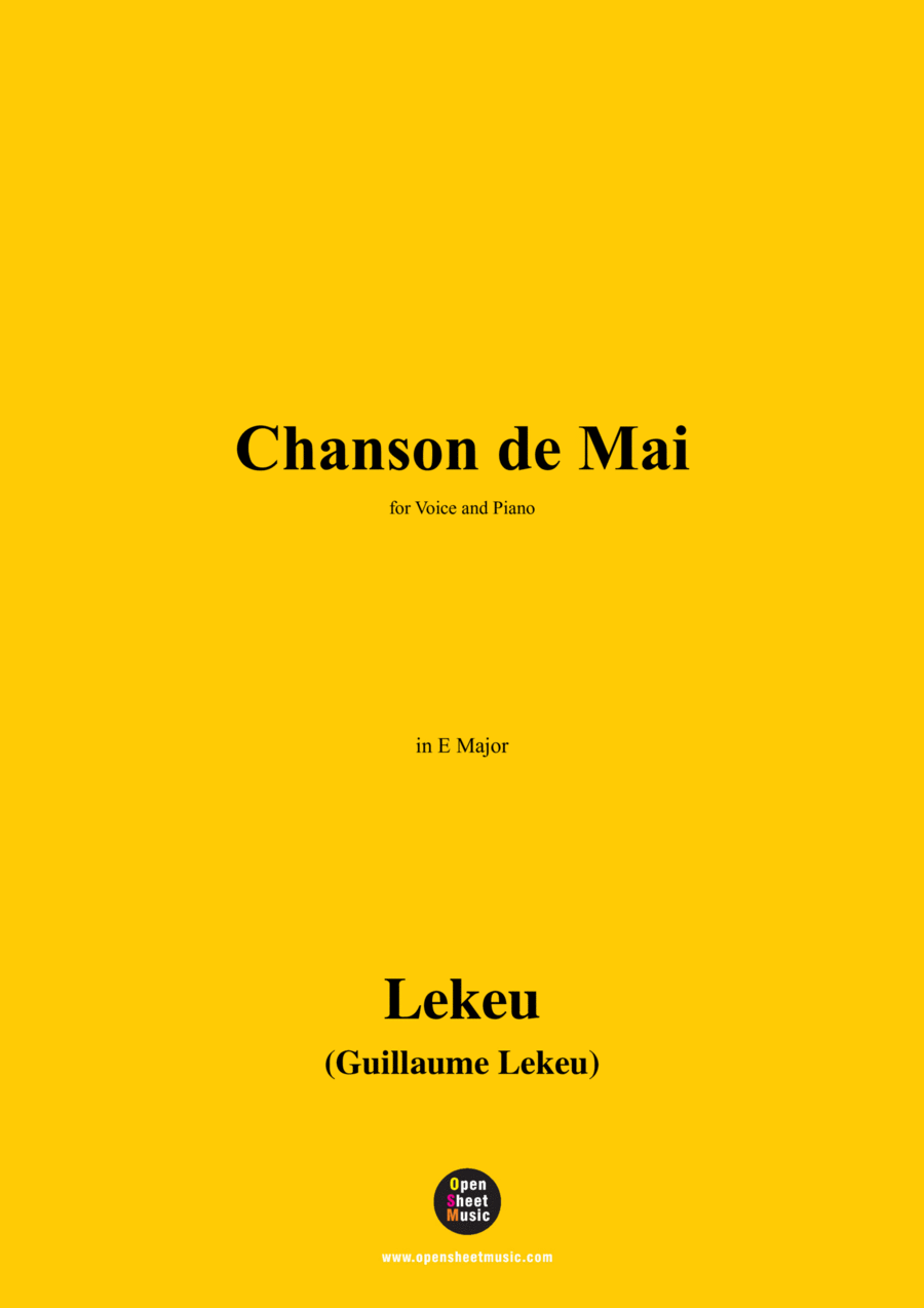 Lekeu-Chanson de Mai,in E Major Voice scores gallery preview page 1
