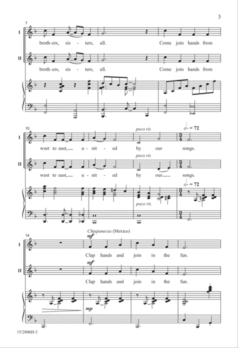 Around the World...in About Three Minutes 2-Part scores gallery preview page 3