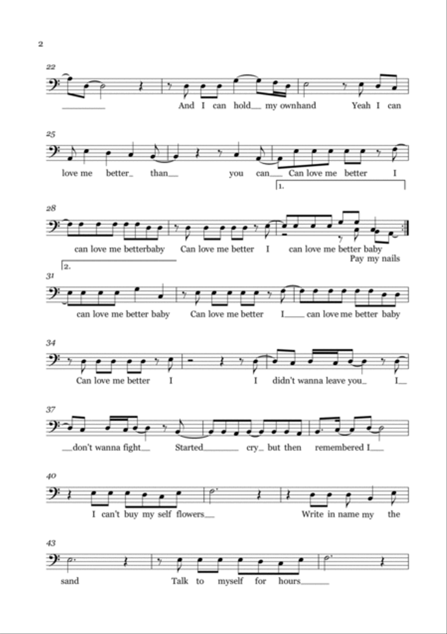 Flowers Flowers Double Bass scores gallery preview page 2