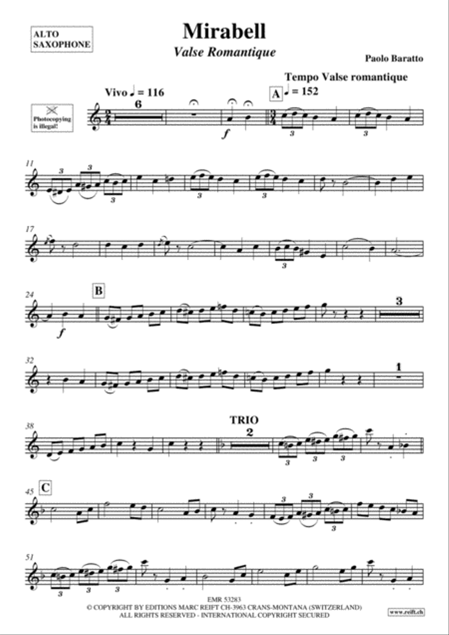 Mirabell Alto Saxophone scores gallery preview page 2