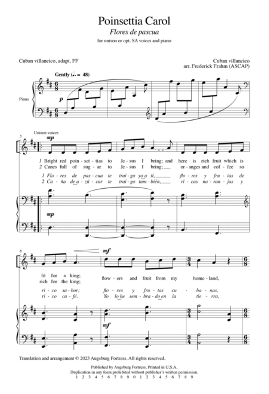 Poinsettia Carol: Flores de pascua SA scores gallery preview page 2