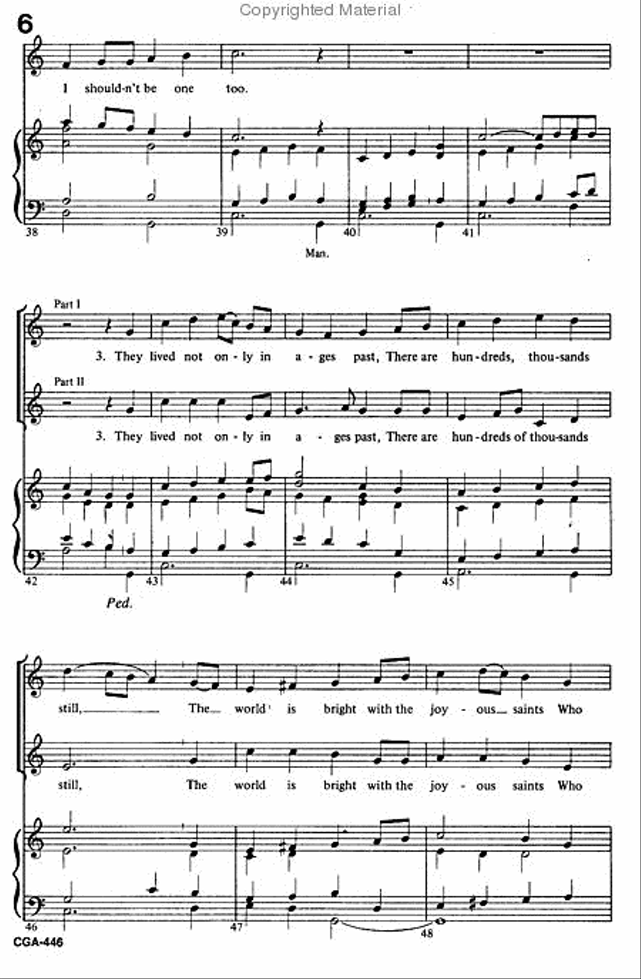 I Sing a Song of the Saints of God SSA scores gallery preview page 5