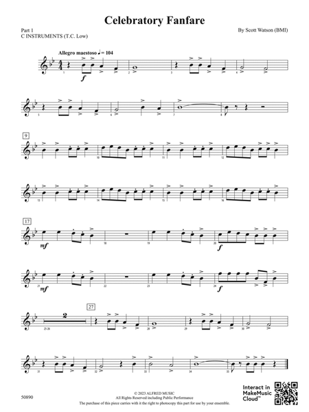 Celebratory Fanfare: Part 1 - C Instruments (T.C. Low)