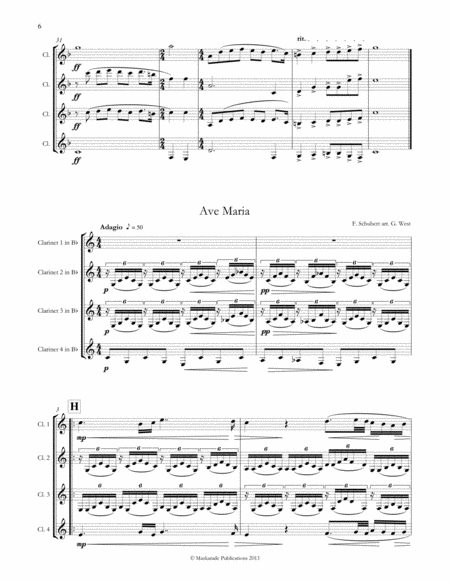 Arrangements for 4 Bb clarinets image number null