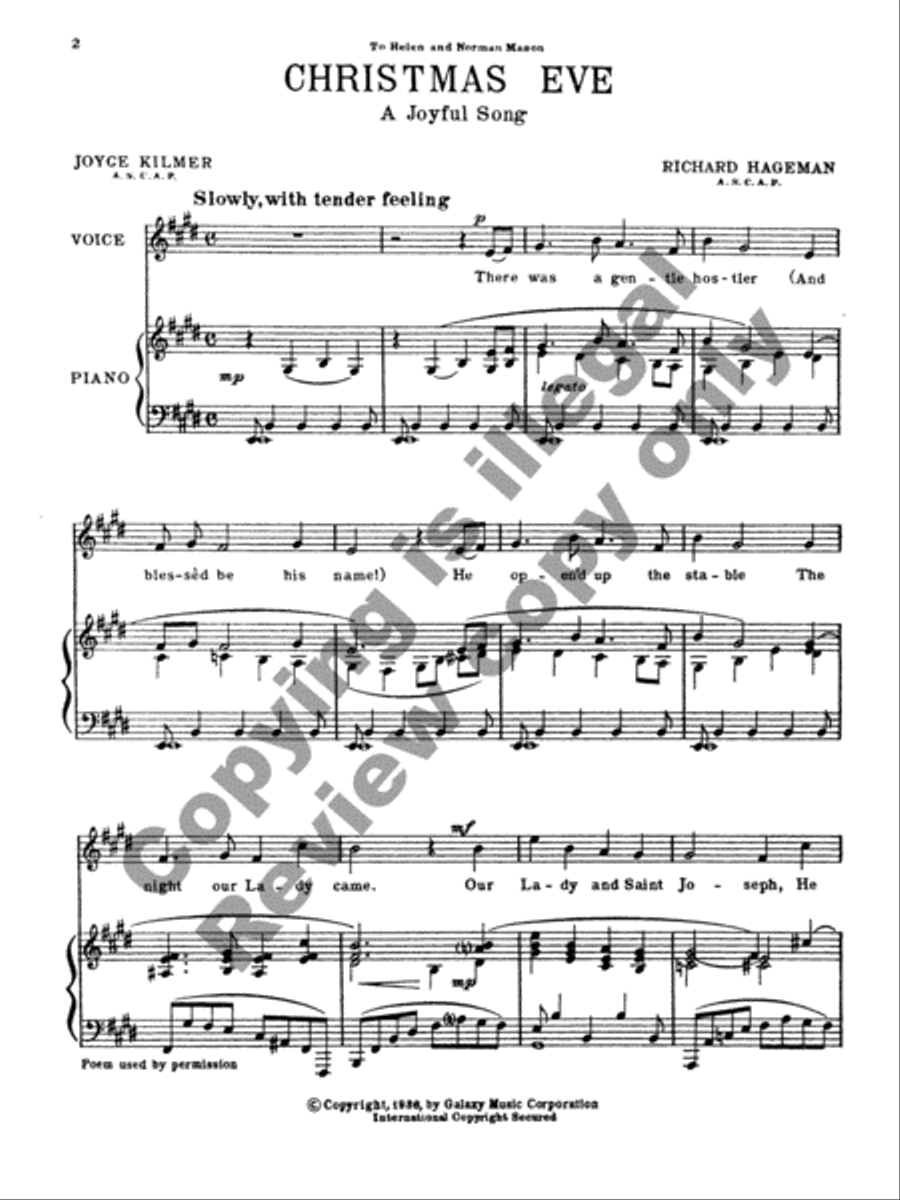 Christmas Eve Christmas Eve Medium Voice scores gallery preview page 3