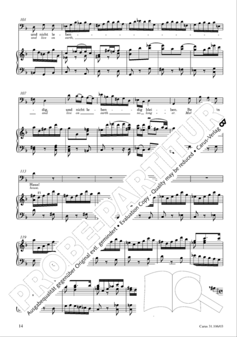 God's own time is the time appointed (Gottes Zeit ist die allerbeste Zeit) 4-Part scores gallery preview page 14