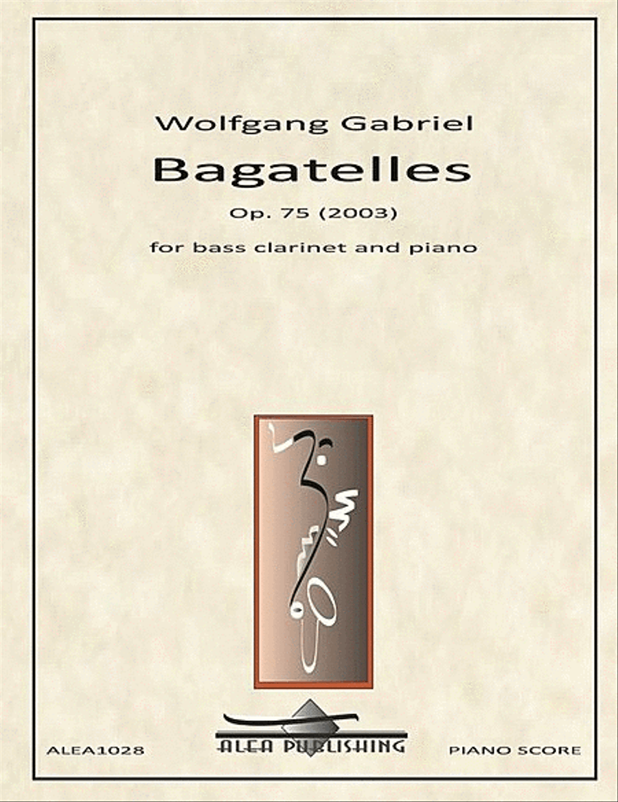 5 Bagatelles Op. 75 5 Bagatelles Op. 75 Bass Clarinet scores gallery preview page 1